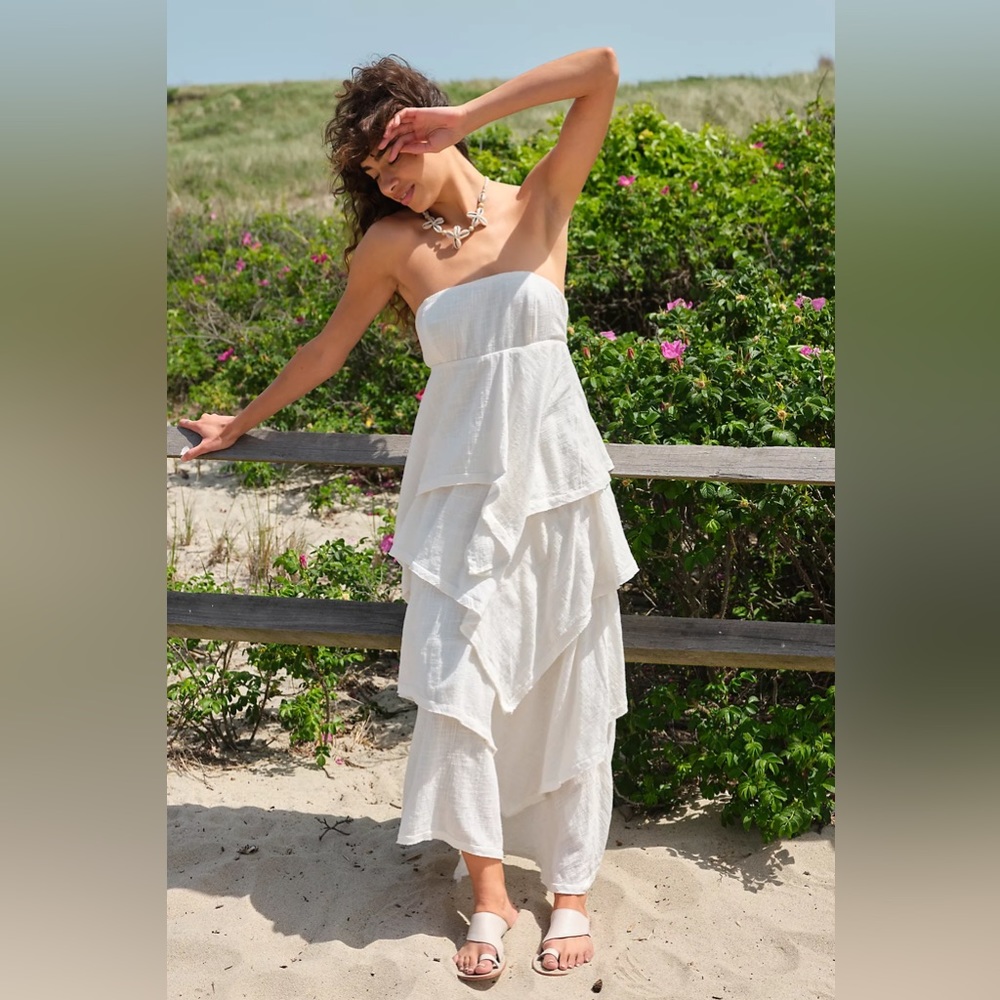 NWT Free People Seraina Maxi Dress in White - Picture 3 of 5